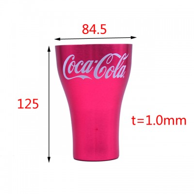 Bright Anodized Pink Color Aluminum Tumblers, Party Cups